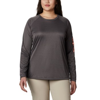 Columbia Tidal Heather Long Sleeve, Sudaderas Negros Rosas Para Mujer | 605182-TBP